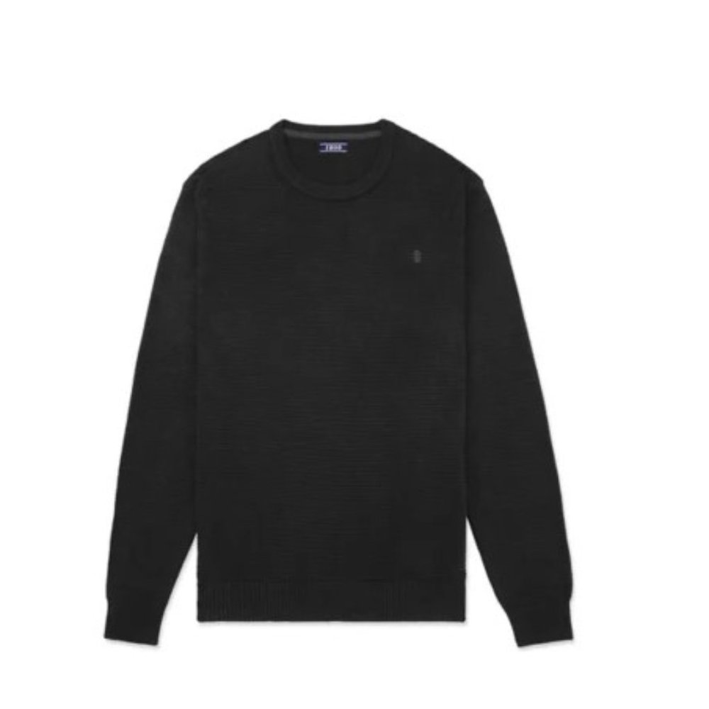 IZOD Men's Advantage Performance Stretch Long Sleeved, Black, Soft Fleeced, Top
